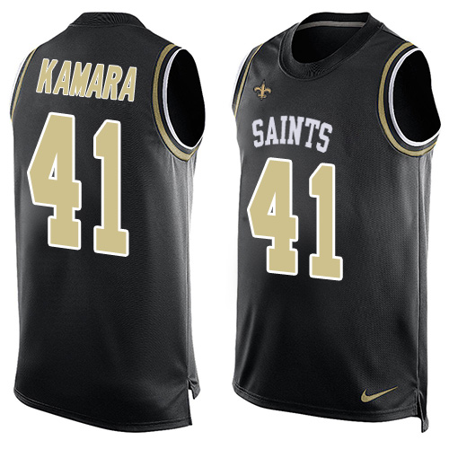 Nike Saints #41 Alvin Kamara Black Team Color Men's Stitched NFL Limited Tank Top Jersey
